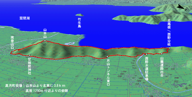 山本山ルートマップ